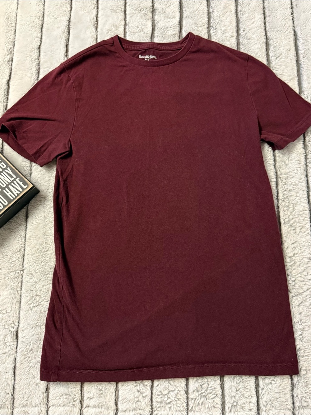 Goodfellow & Co Short-Sleeve Crewneck T-Shirt - Maroon